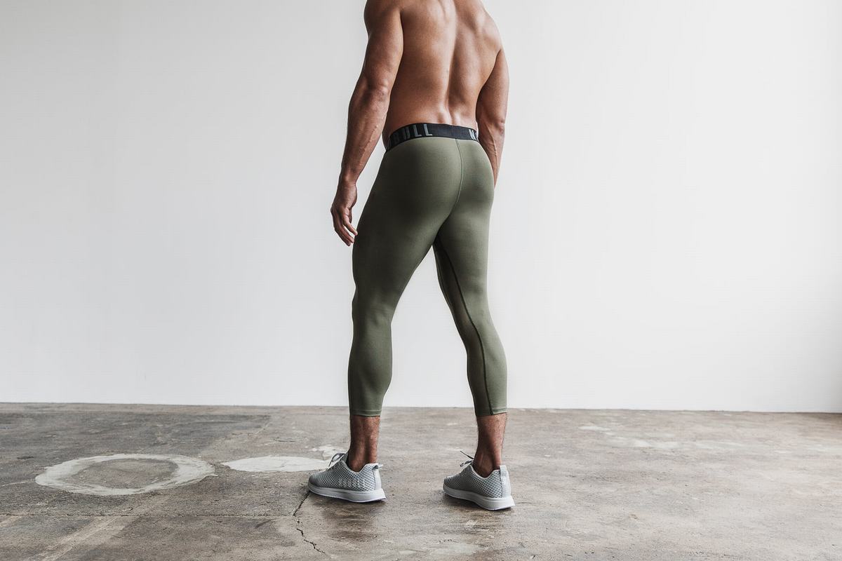 Nobull 3/4 Compression Tight Hardloopbroek Heren Groen | 158264-UXQ