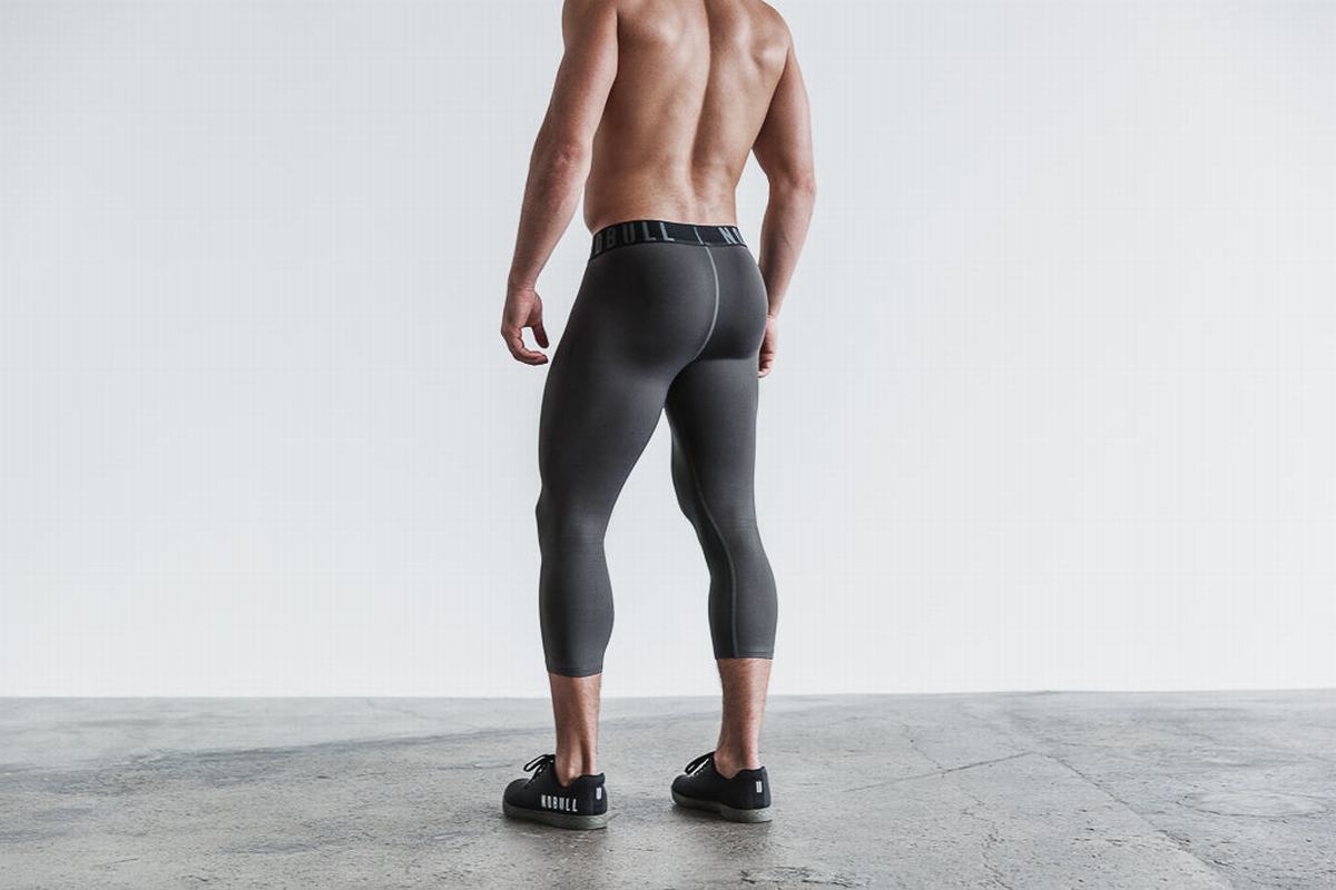 Nobull 3/4 Compression Tight Hardloopbroek Heren Donkergrijs | 987402-INM