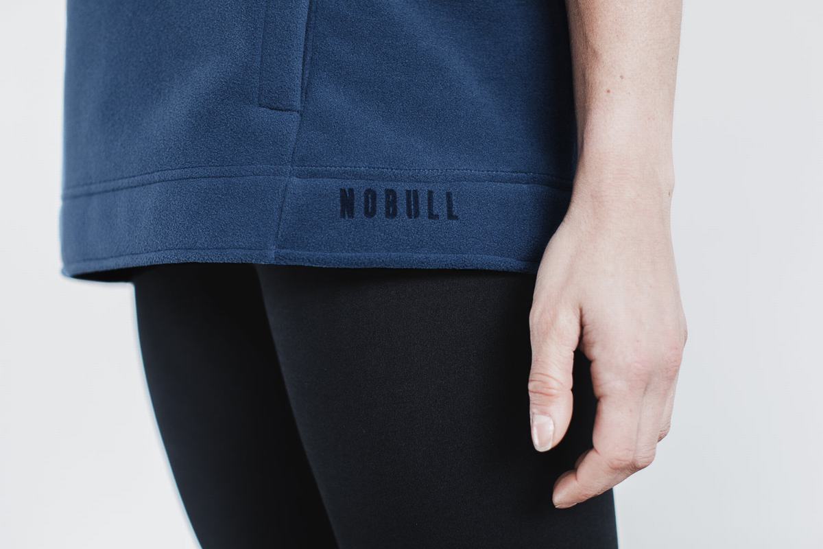 Nobull Arctic Mouwloos Cowl Sweatshirts Dames Grijs Blauw | 852670-HPQ