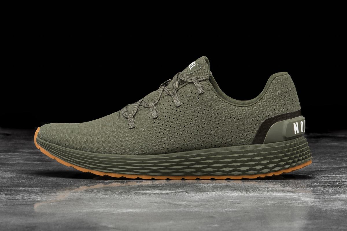 Nobull Army Ripstop Runner Loopschoenen Dames Olijfgroen | 056924-QKZ