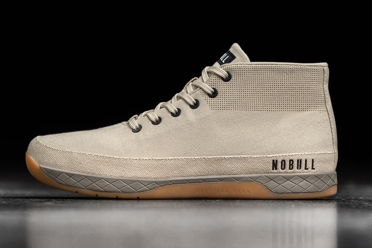 Nobull Canvas Mid Trainer Fitness Schoenen Heren Grijs | 478130-GZD