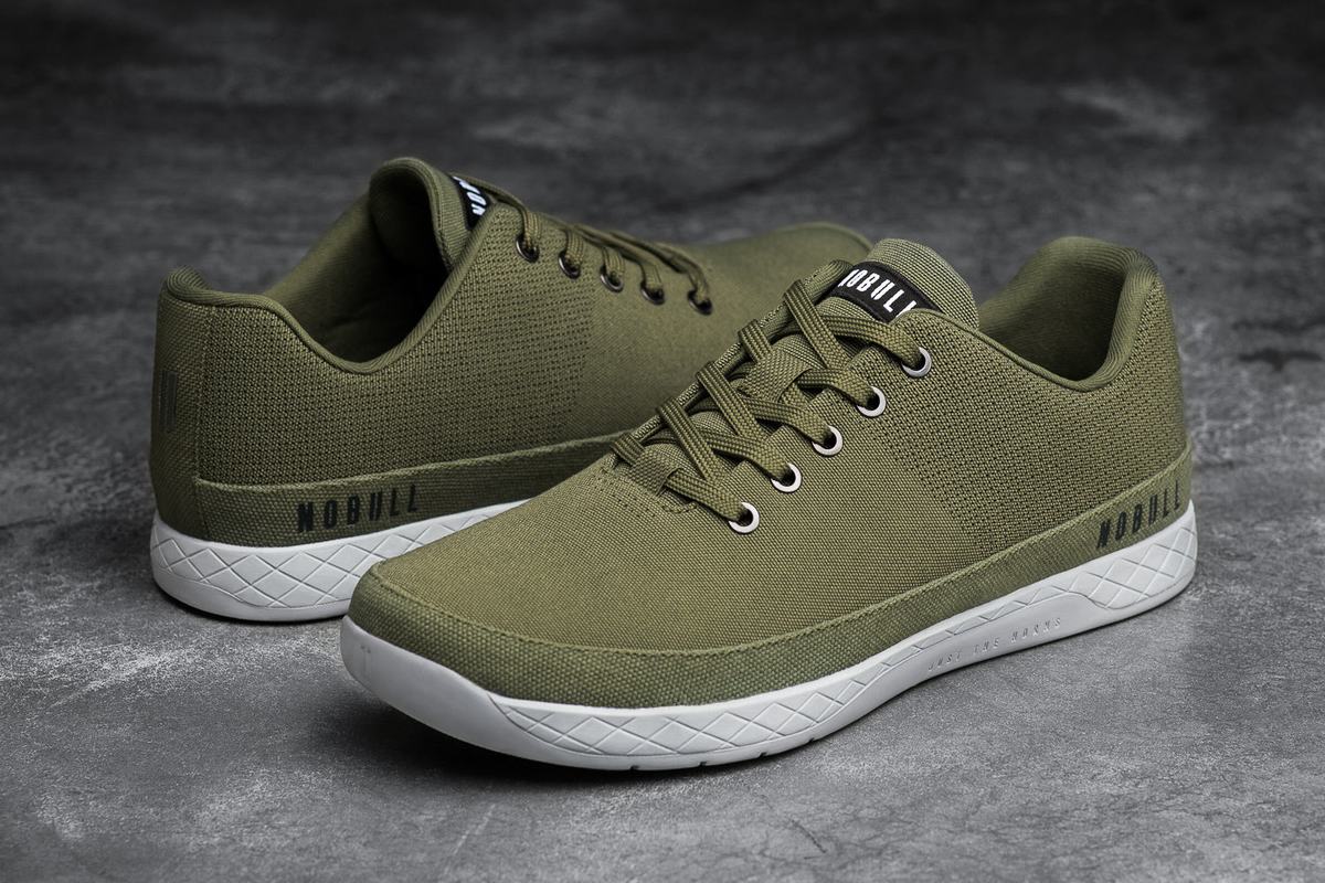 Nobull Canvas Trainer Fitness Schoenen Dames Olijfgroen | 084239-WJK