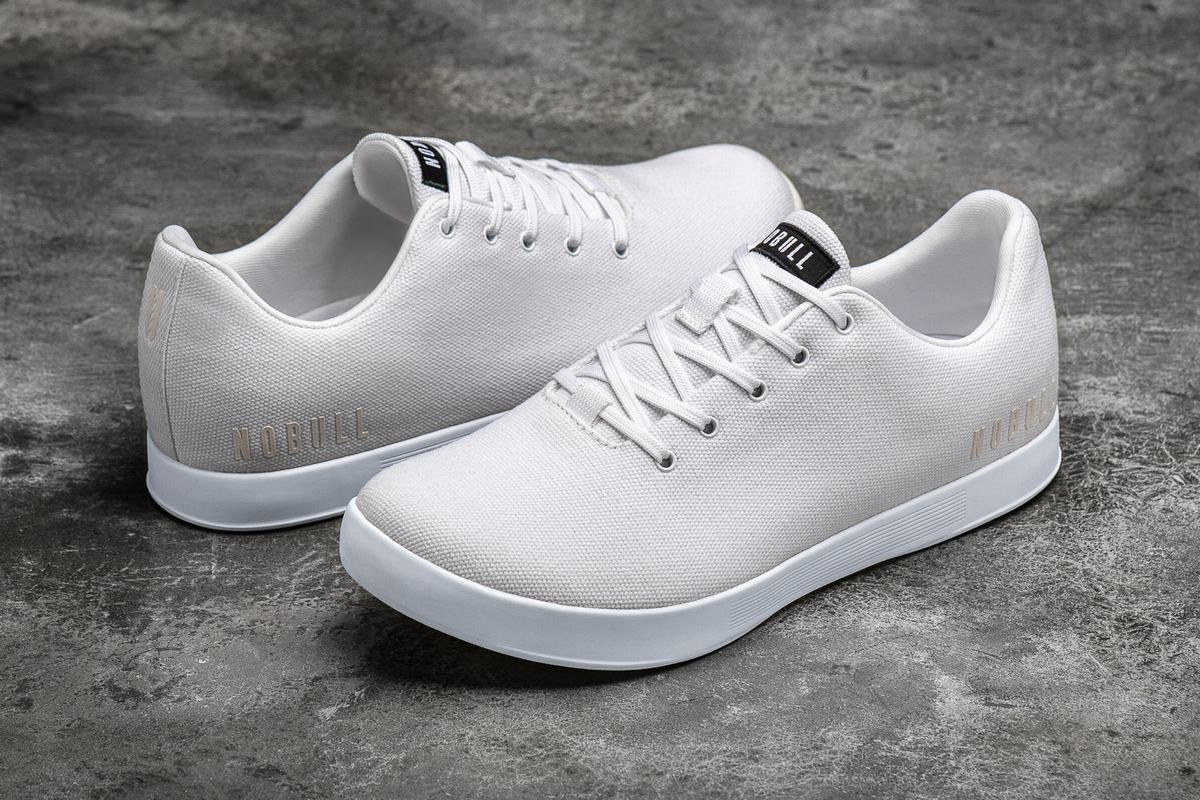 Nobull Canvas Trainer Fitness Schoenen Dames Wit | 461903-KZA