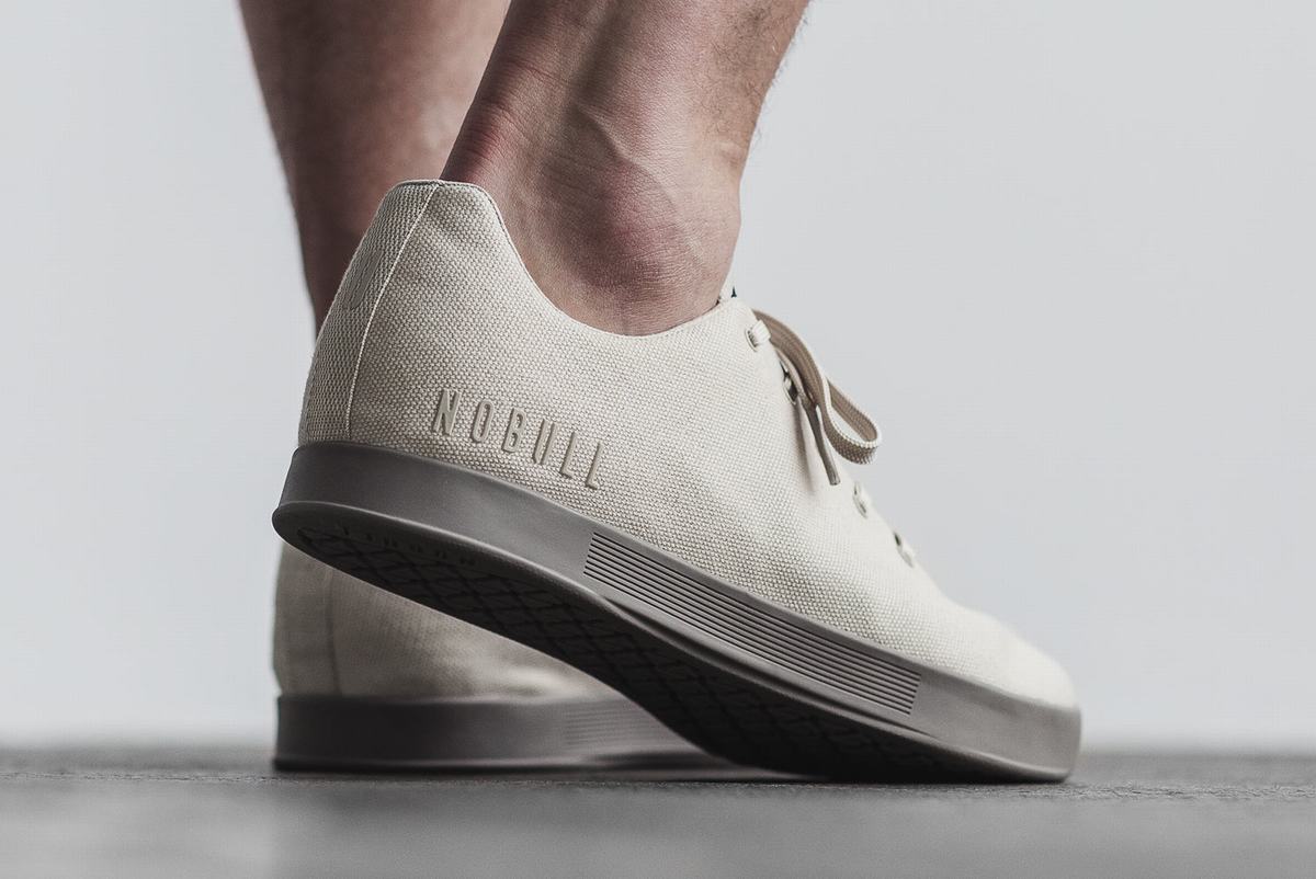 Nobull Canvas Trainer Fitness Schoenen Heren Beige | 519687-BNA