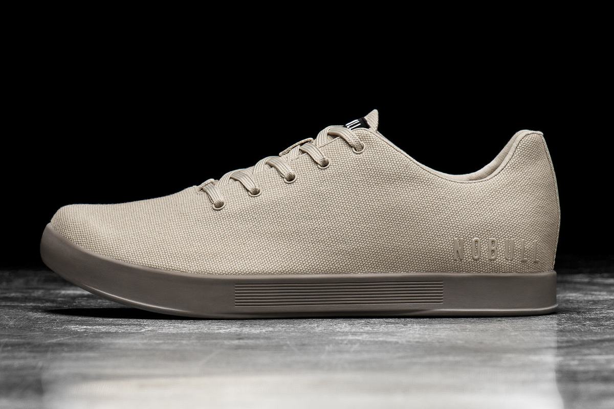 Nobull Canvas Trainer Fitness Schoenen Heren Beige | 519687-BNA