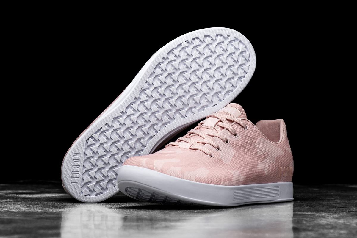 Nobull Canvas Trainer Fitness Schoenen Heren Roze Camo | 753689-ZBP