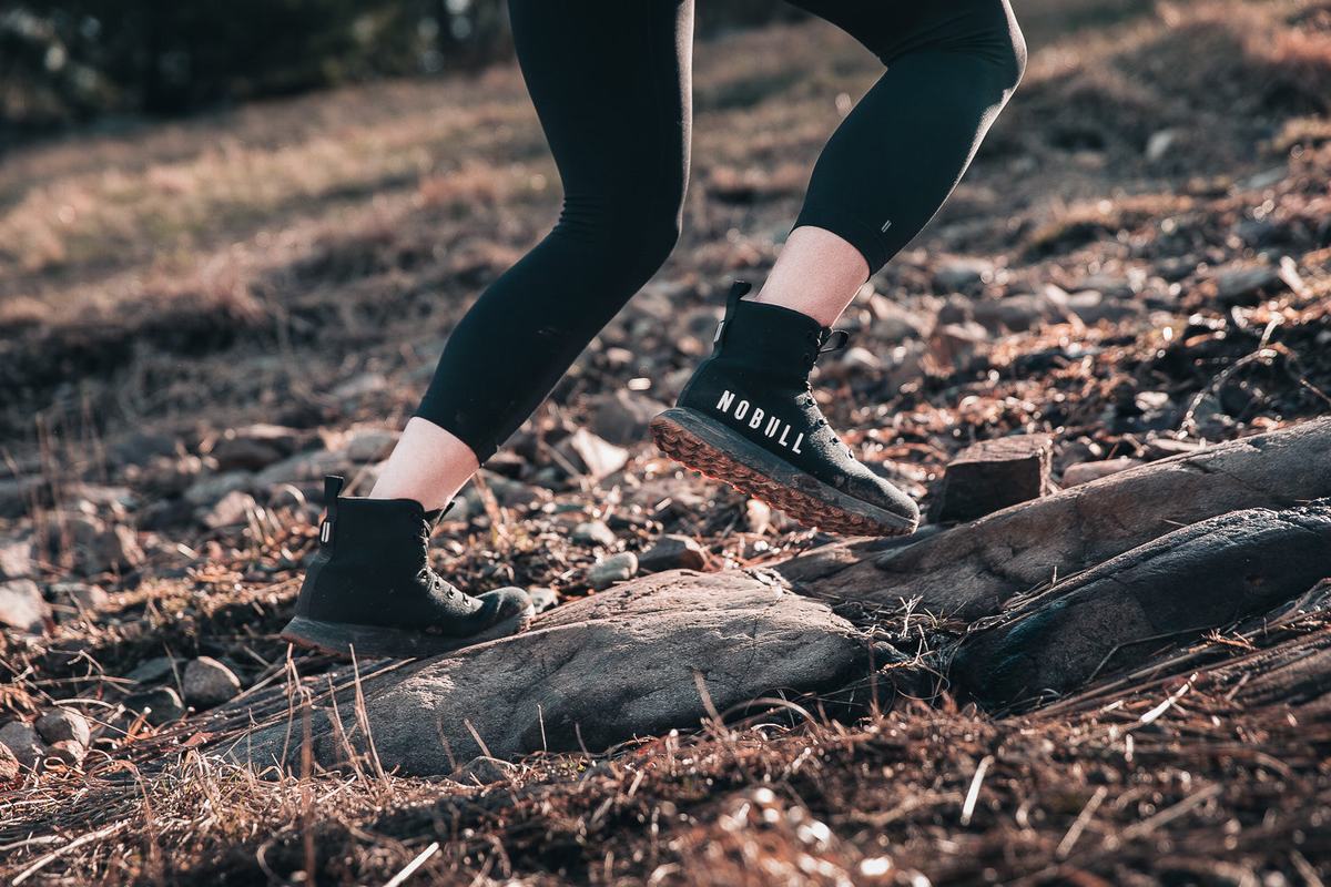 Nobull Canvas Utility Trail Runner Loopschoenen Dames Zwart | 964503-YHG