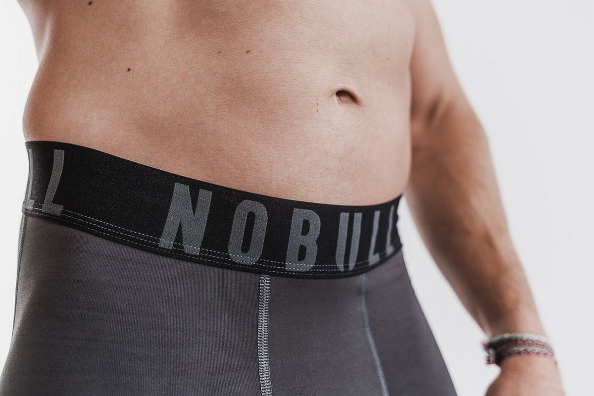 Nobull Compression Tight Hardloopbroek Heren Donkergrijs | 045723-SEP