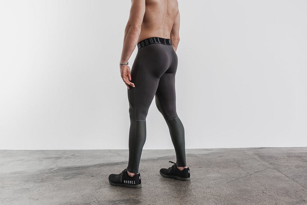 Nobull Compression Tight Hardloopbroek Heren Donkergrijs | 045723-SEP