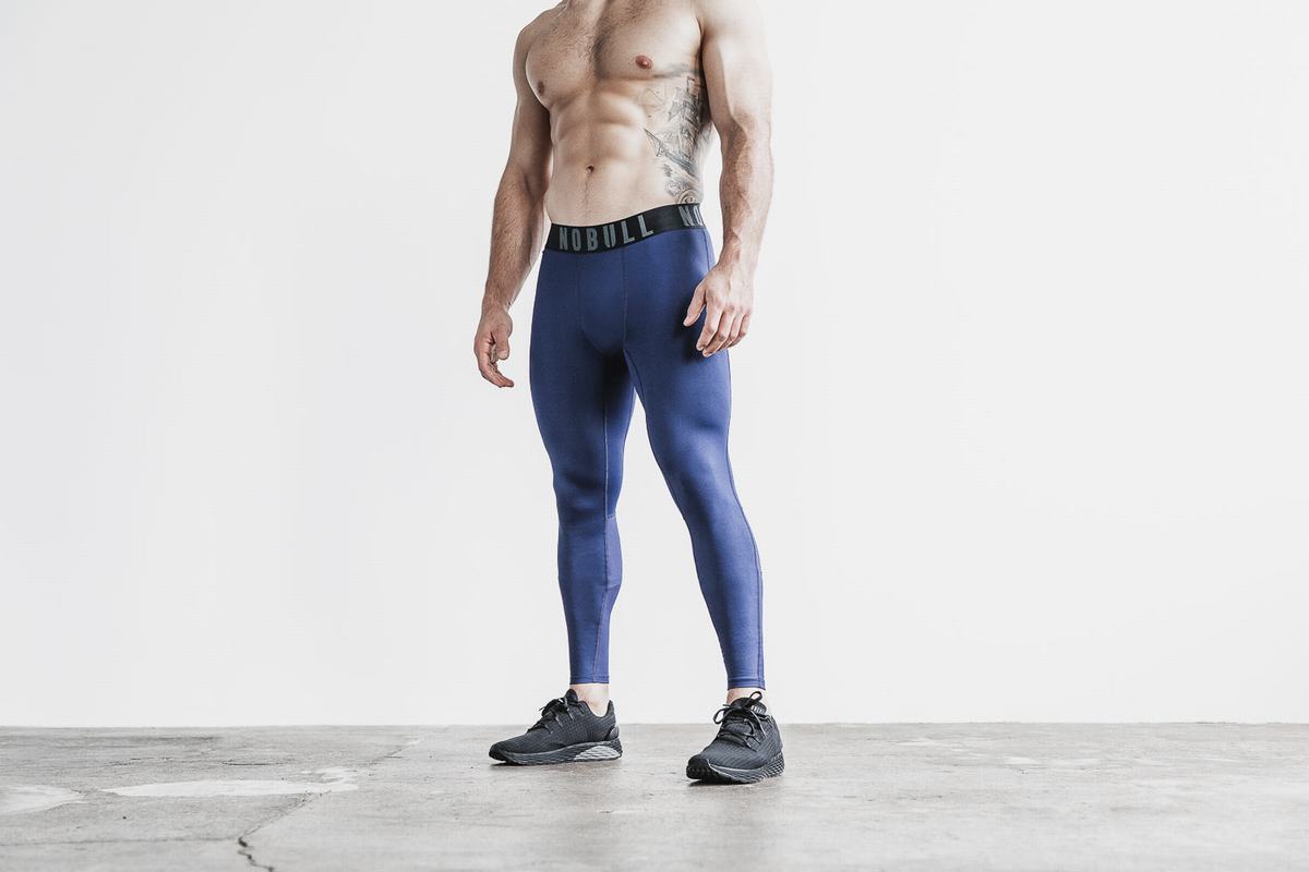 Nobull Compression Tight Hardloopbroek Heren Donkerblauw | 948375-LNU