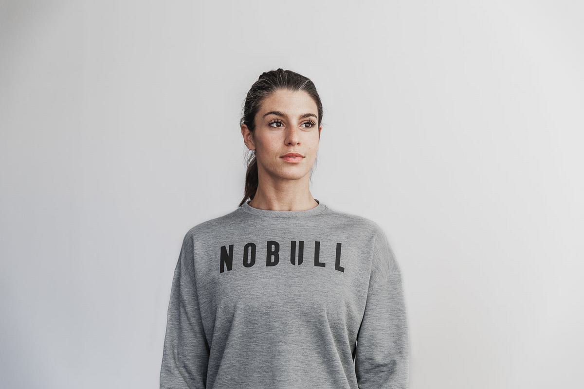 Nobull Crew Sweatshirts Dames Grijs | 658190-PNG