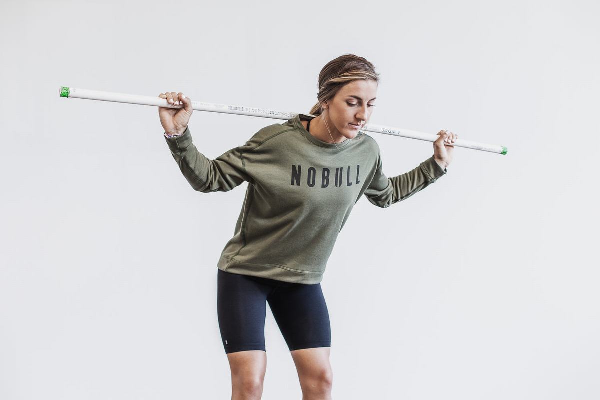 Nobull Crew Sweatshirts Dames Groen | 670519-TBP