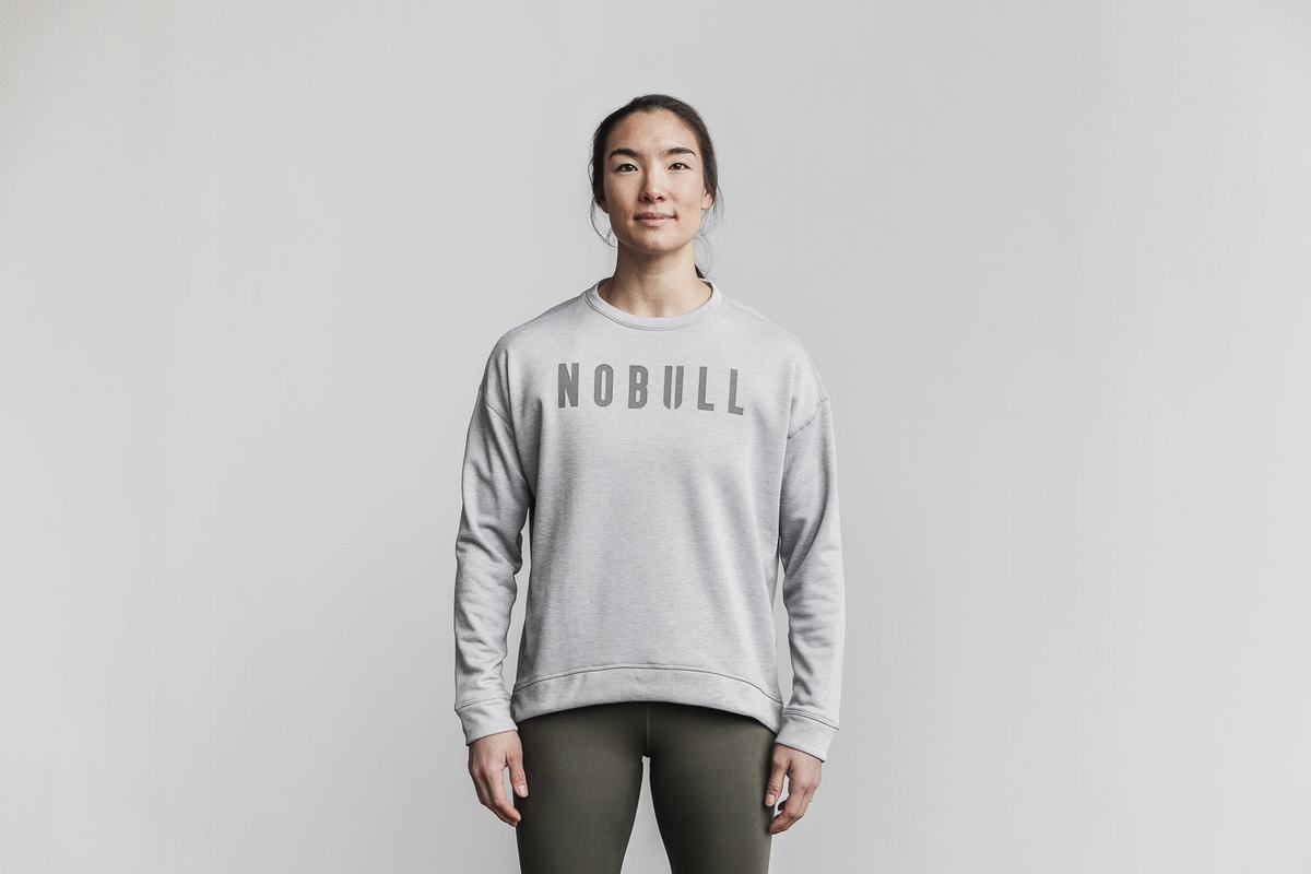 Nobull Crew Sweatshirts Dames Lichtgrijs | 562138-GHB