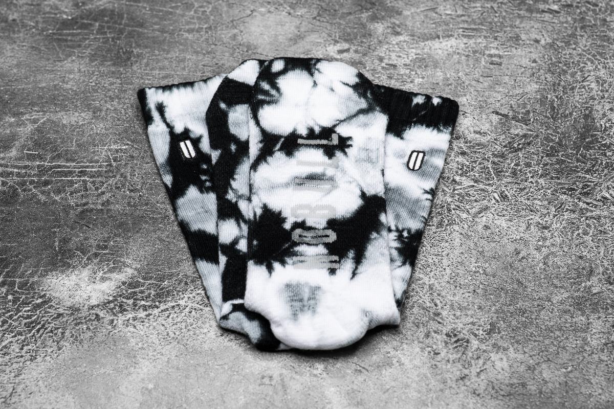 Nobull Crew Tie-Dye Sokken Heren Wit Zwart | 048795-CKX