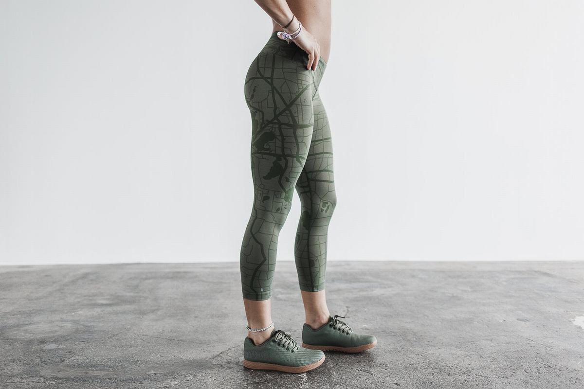 Nobull Crop Hardloopbroek Dames Groen | 184709-GHS