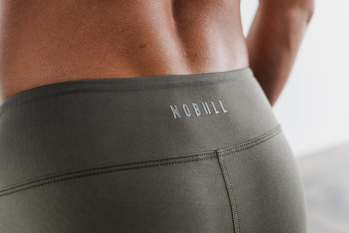 Nobull Crop Hardloopbroek Dames Groen | 816540-DYW