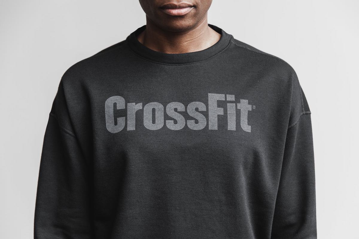 Nobull Crossfit® Crew Sweatshirts Dames Zwart | 182956-VBT