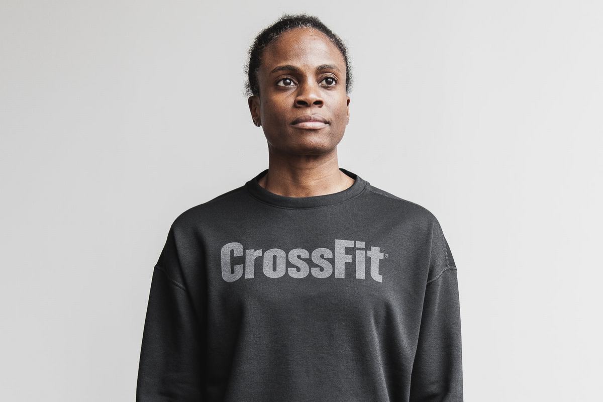 Nobull Crossfit® Crew Sweatshirts Dames Zwart | 182956-VBT