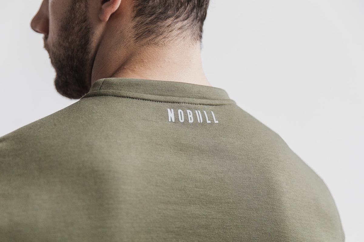 Nobull Crossfit® Crew Sweatshirts Heren Groen | 105689-YHS