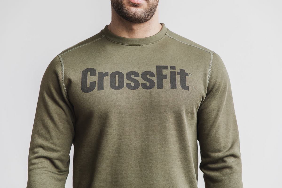 Nobull Crossfit® Crew Sweatshirts Heren Groen | 105689-YHS