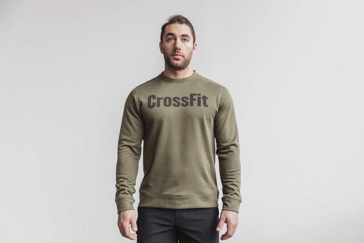 Nobull Crossfit® Crew Sweatshirts Heren Groen | 105689-YHS