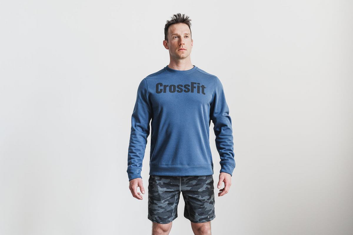 Nobull Crossfit® Crew Sweatshirts Heren Donkerblauw | 721680-MFI