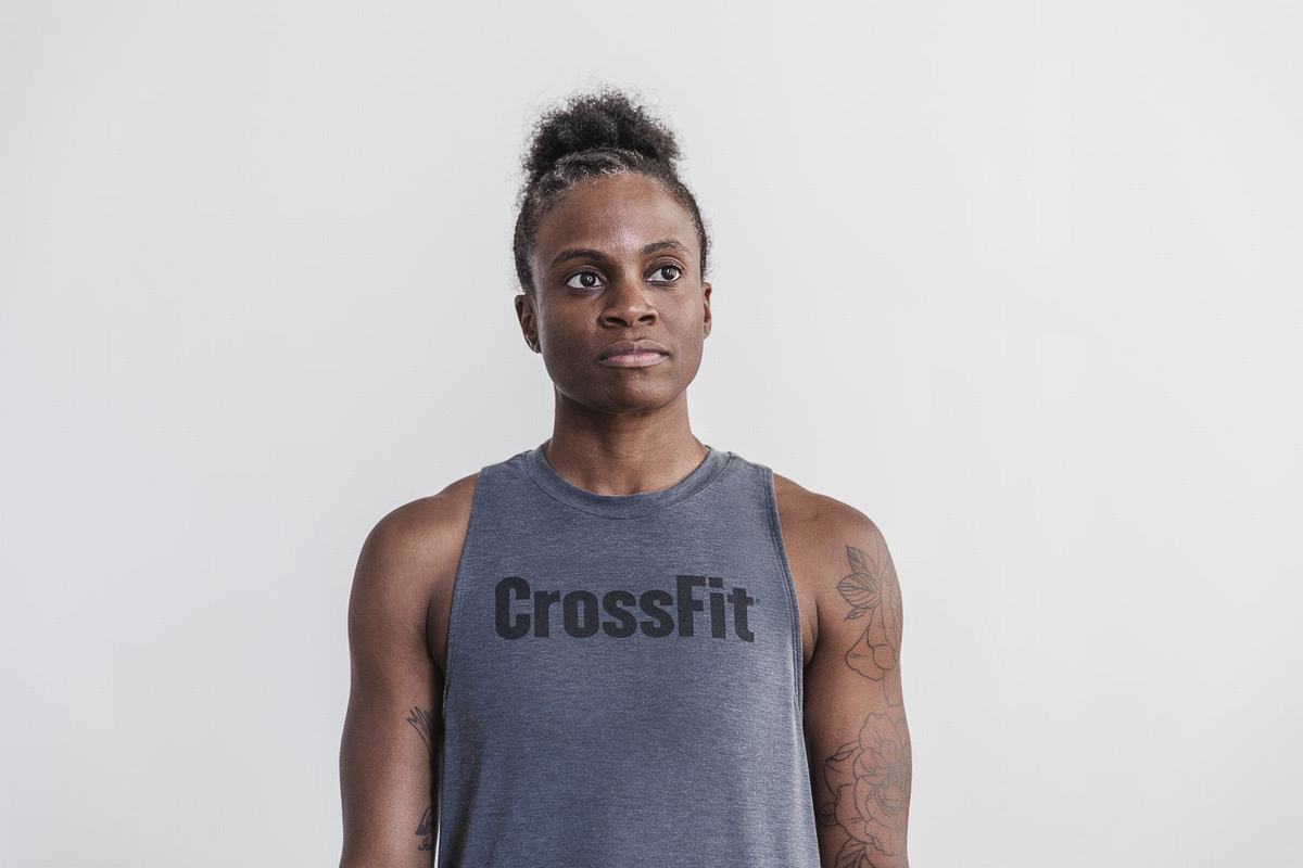 Nobull Crossfit® High-Neck Tank Tanktop Dames Diepgrijs | 067394-FWR