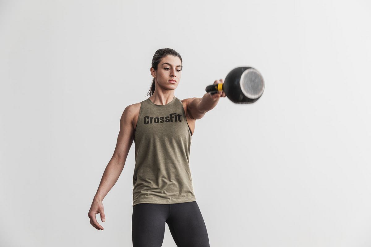 Nobull Crossfit® High-Neck Tank Tanktop Dames Groen | 954826-TBI