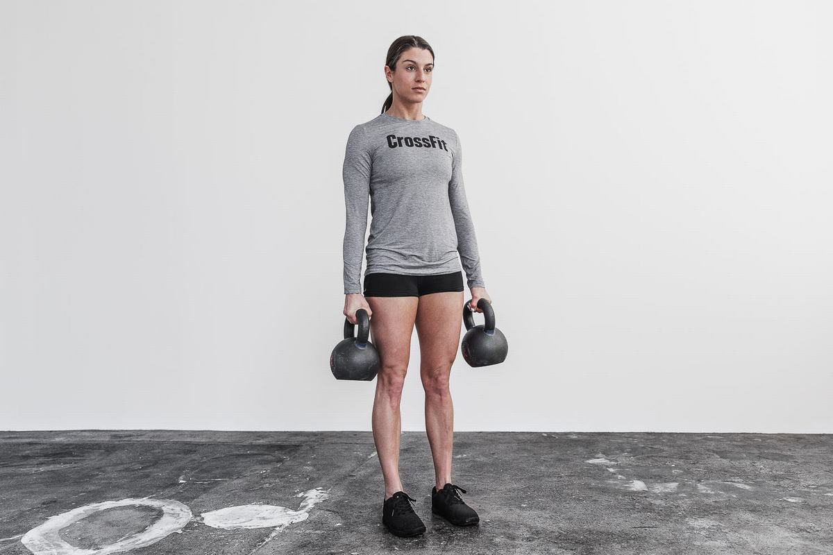 Nobull Crossfit® T-Shirt Lange Mouw Dames Grijs | 058972-VWN