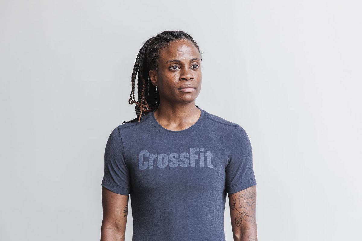 Nobull Crossfit® T-shirts Dames Donkerblauw | 735084-WVY