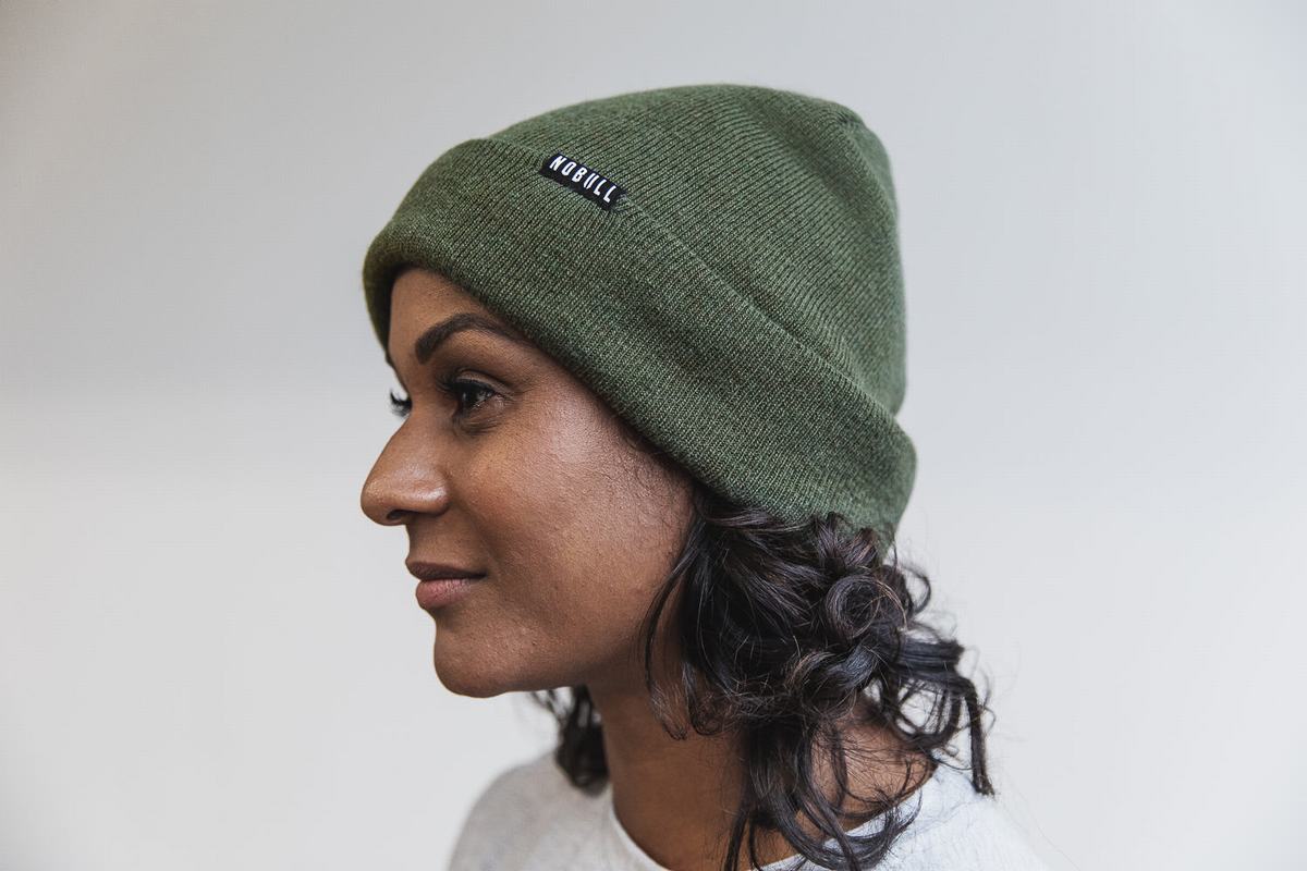 Nobull Cuffed Beanie Muts Dames Olijfgroen | 208564-EWA