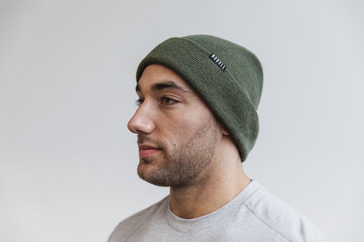 Nobull Cuffed Beanie Muts Dames Olijfgroen | 208564-EWA