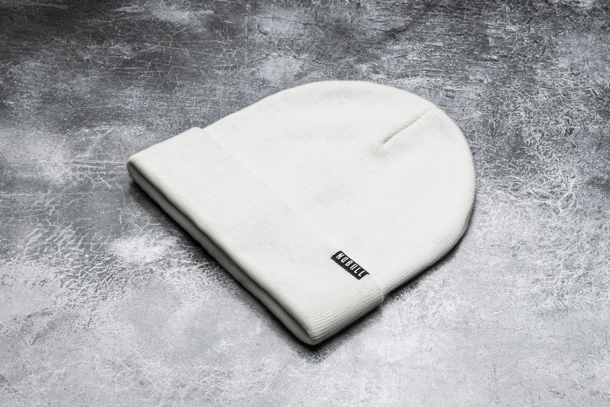 Nobull Cuffed Beanie Muts Dames Wit | 123769-GVX