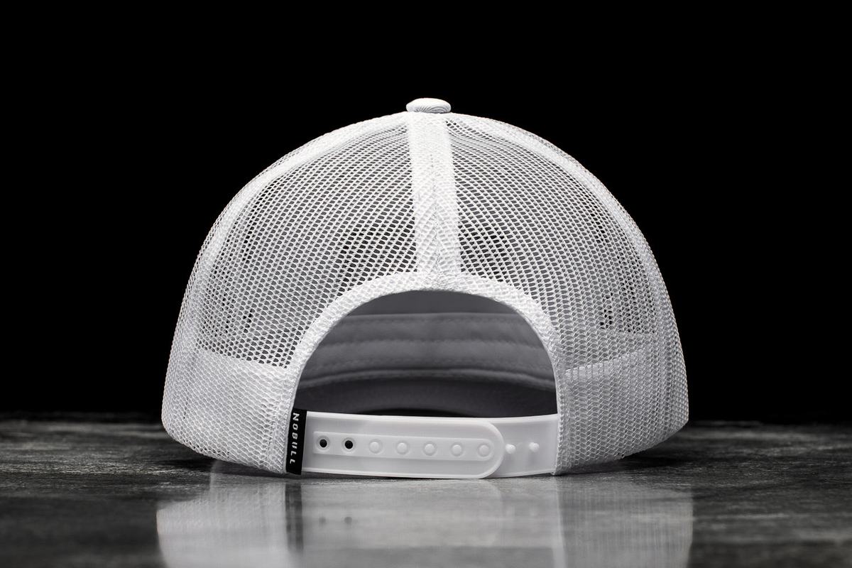 Nobull Curved-Brim Trucker Hoeden Heren Wit | 234095-OEW