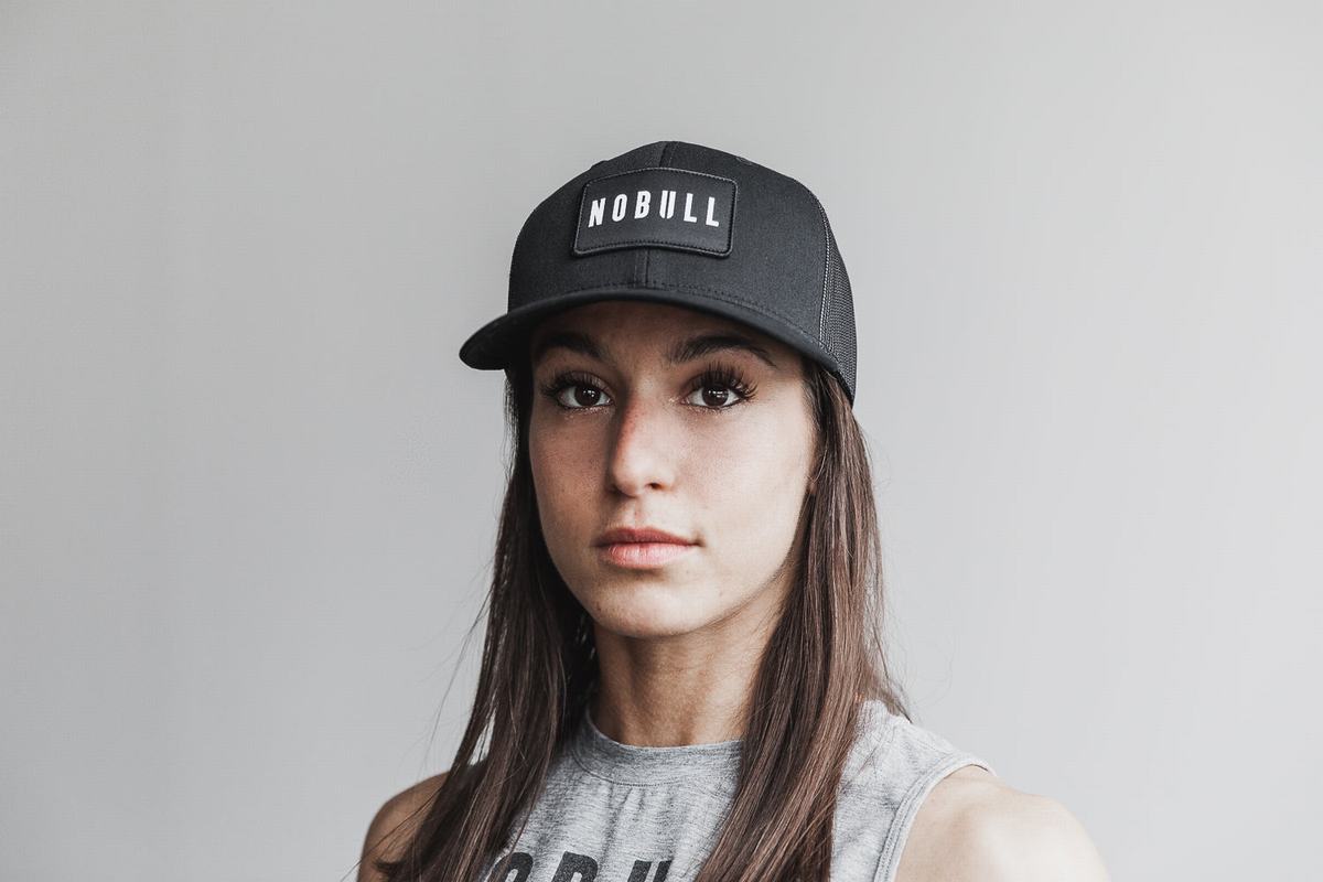 Nobull Curved-Brim Trucker Hoeden Heren Zwart | 504193-TVC