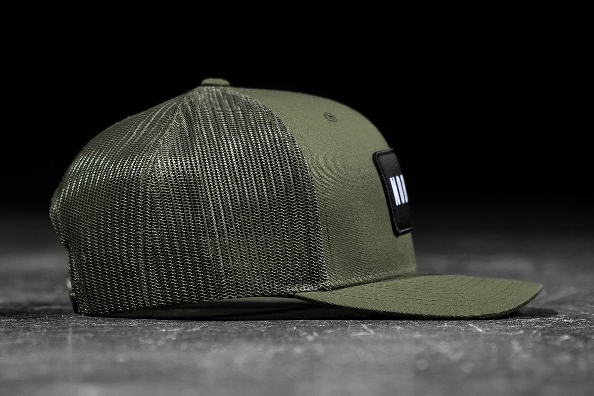 Nobull Curved-Brim Trucker Hoeden Heren Olijfgroen | 745913-UGJ