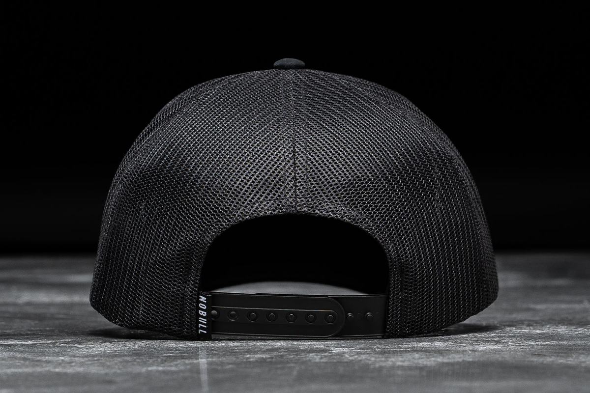 Nobull Curved-Brim Trucker Hoeden Heren Zwart | 805234-KFP