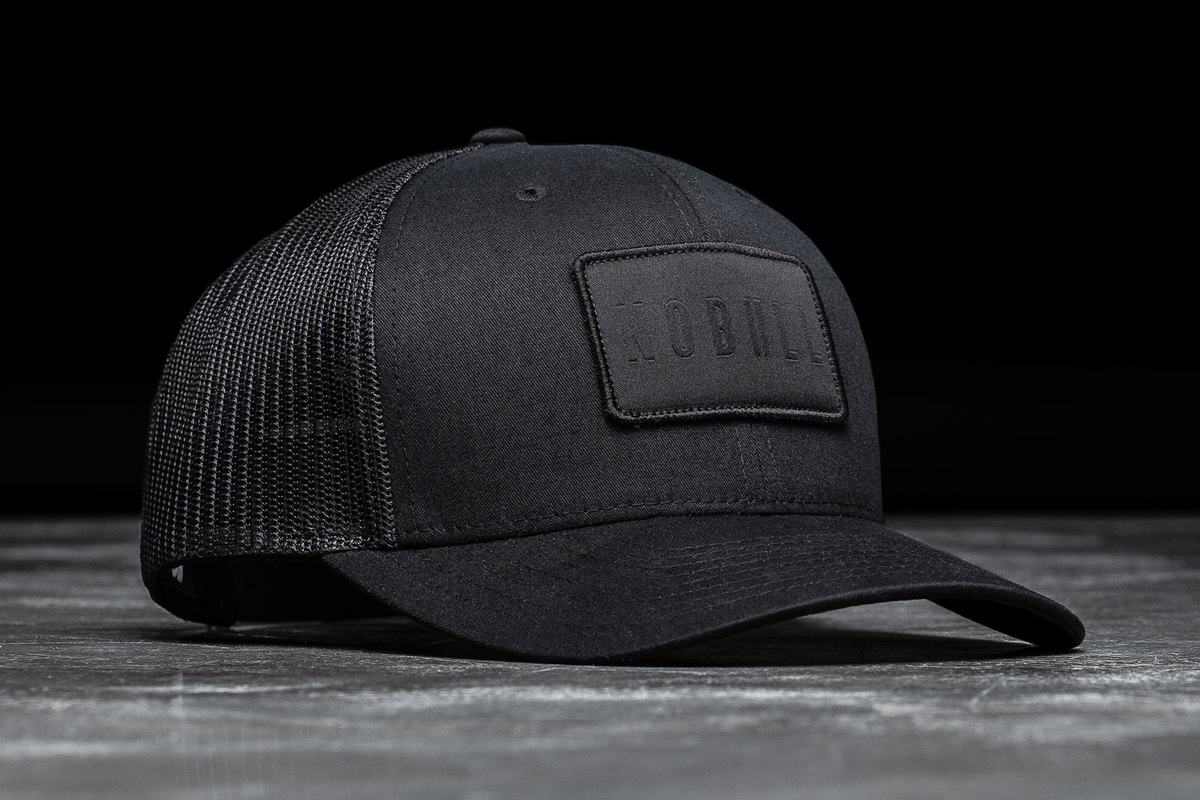 Nobull Curved-Brim Trucker Hoeden Heren Zwart | 805234-KFP