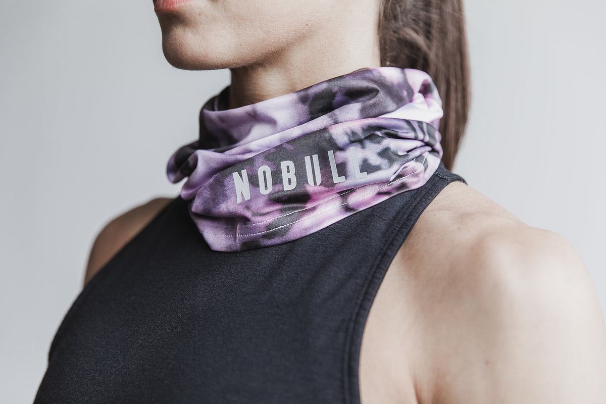 Nobull Gaiter Tie-Dye Sjaals Heren Roze Zwart | 045379-TFQ