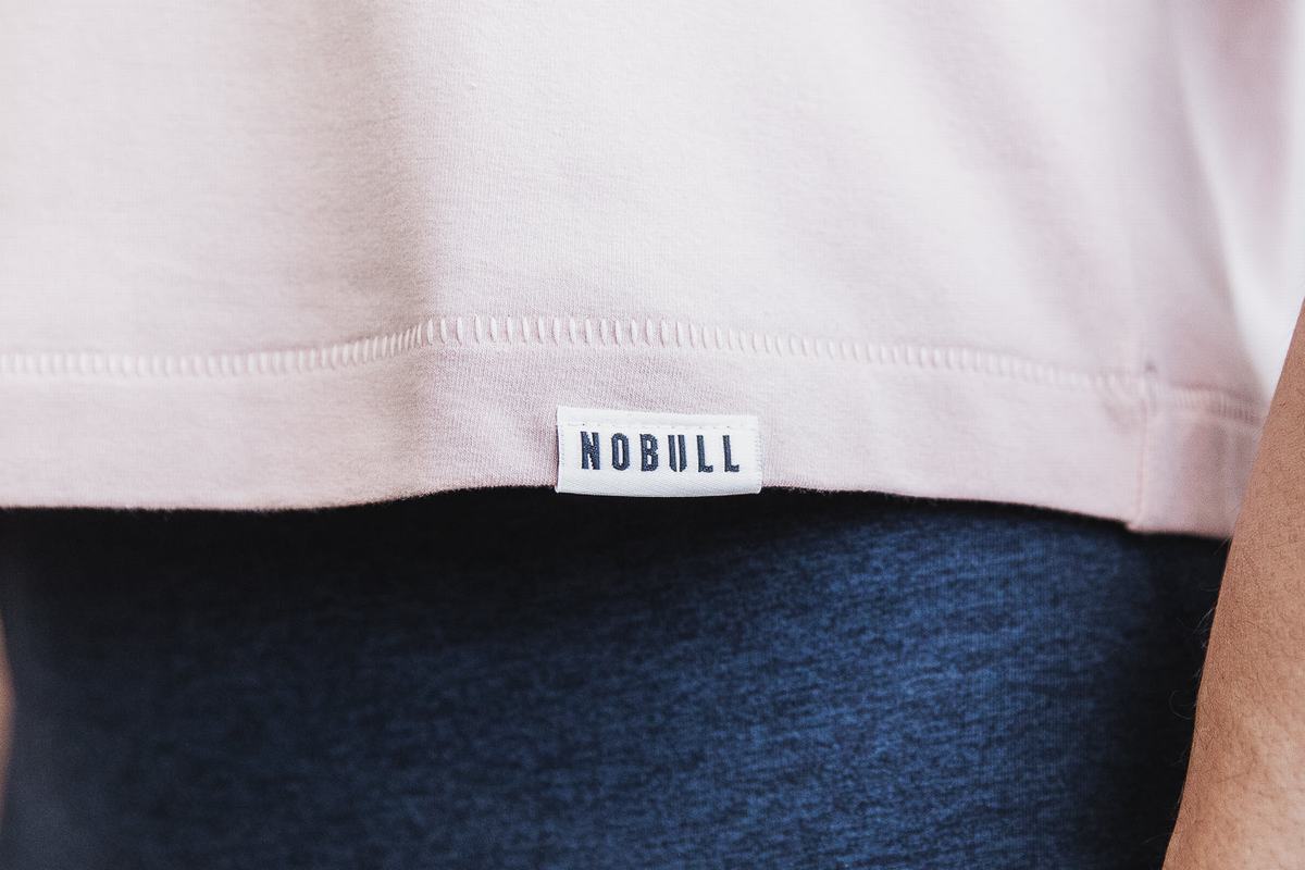 Nobull Heavyweight Mouwloos Crop T-shirts Dames Roze | 350278-OFU