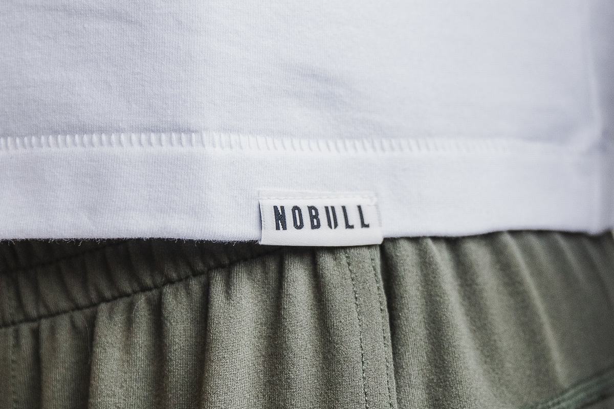 Nobull Heavyweight Mouwloos Crop T-shirts Dames Wit | 709843-SGD