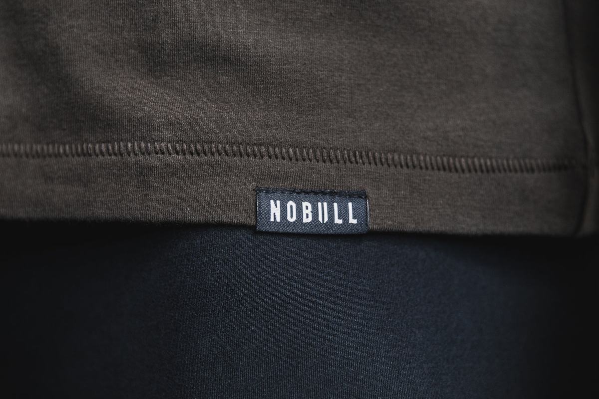 Nobull Heavyweight Pocket Boxy T-Shirt Lange Mouw Dames Chocola | 871956-ENI