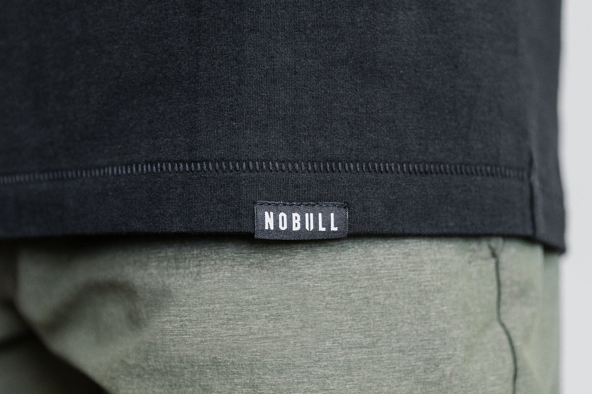 Nobull Heavyweight Pocket T-shirts Heren Zwart | 538412-XOQ