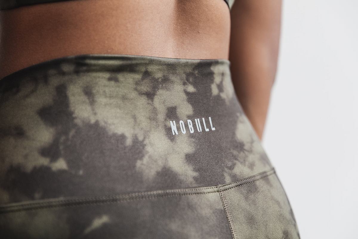 Nobull High-Rise Crop Tie-Dye Hardloopbroek Dames Diepgrijs | 872140-WDP