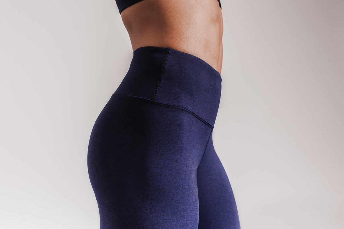 Nobull High-Rise Tight Plush Heather Hardloopbroek Dames Donkerblauw | 617905-WOD