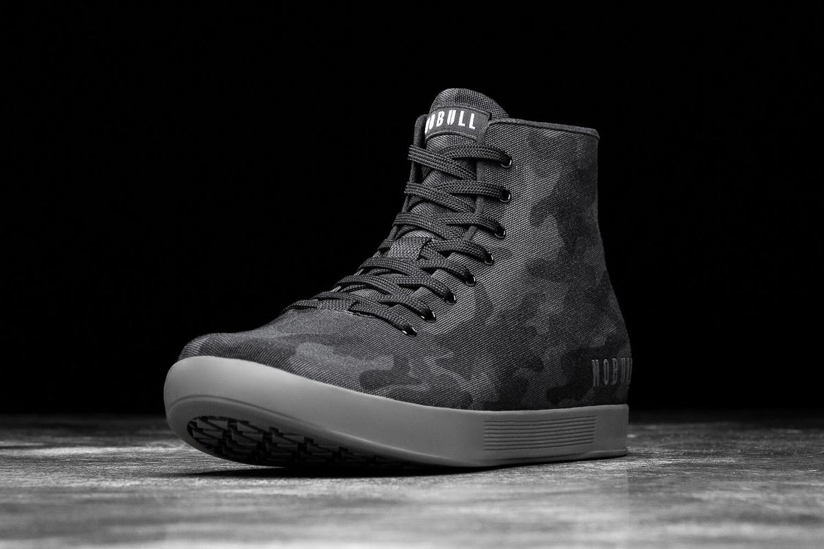 Nobull High-Top Canvas Trainer Fitness Schoenen Dames Camo | 347512-YFN