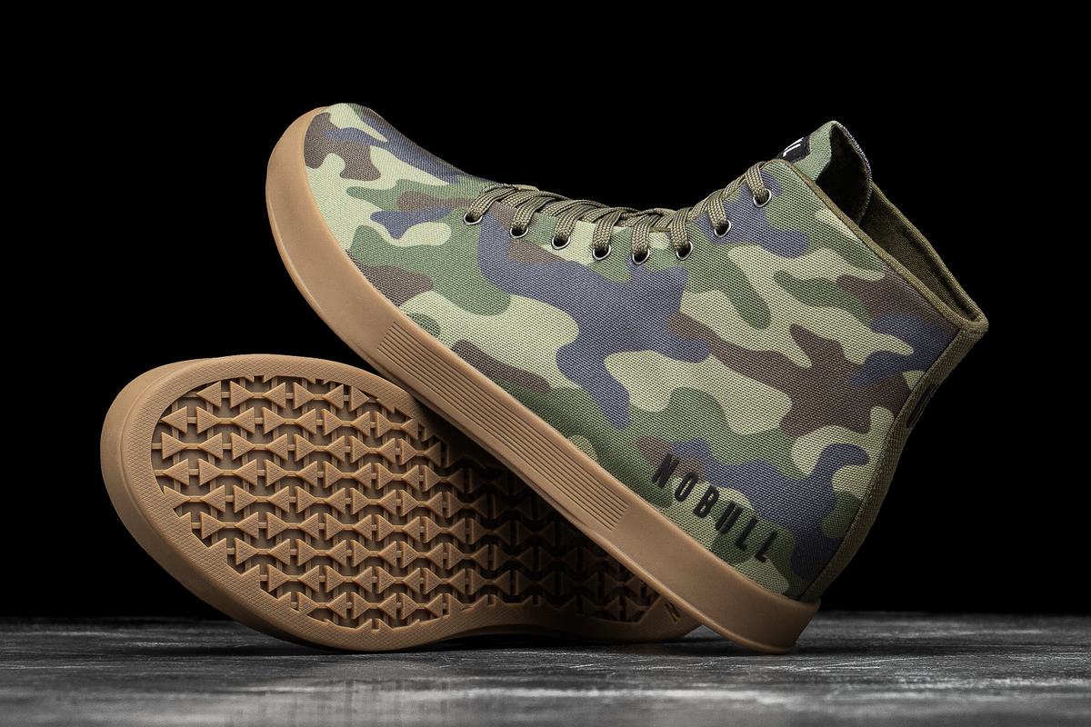 Nobull High-Top Canvas Trainer Fitness Schoenen Heren Camo | 692710-UPQ