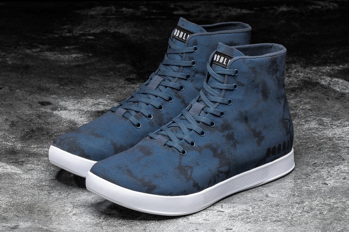 Nobull High-Top Tie-Dye Canvas Trainer Fitness Schoenen Heren Donkerblauw | 012538-KUB