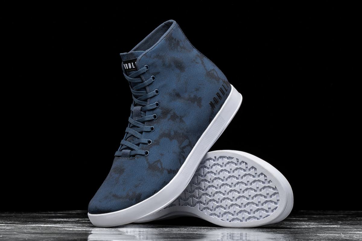 Nobull High-Top Tie-Dye Canvas Trainer Fitness Schoenen Heren Donkerblauw | 012538-KUB