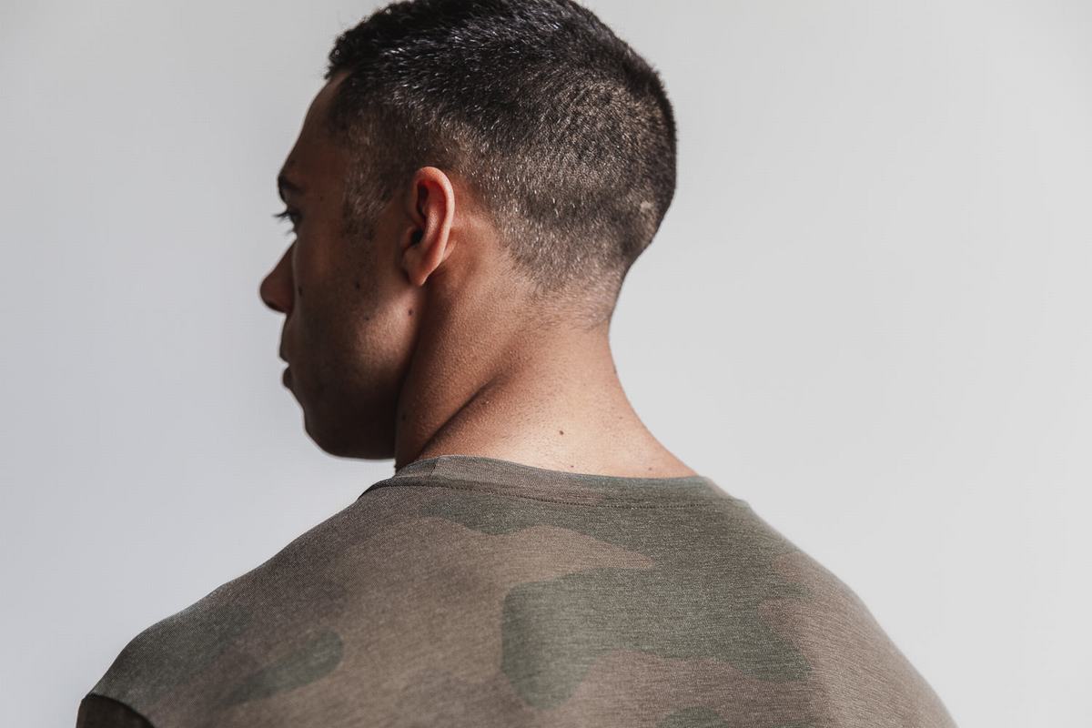 Nobull Horns T-shirts Heren Groen Camo | 248957-TCP